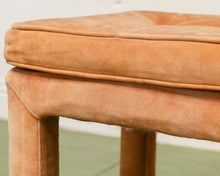 Load image into Gallery viewer, Burnt Orange Upholstered Vintage Karl Springer Ottoman
