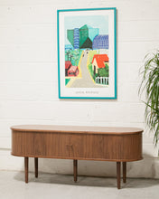 Load image into Gallery viewer, Walnut Tambour Credenza
