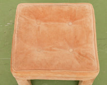 Load image into Gallery viewer, Burnt Orange Upholstered Vintage Karl Springer Ottoman
