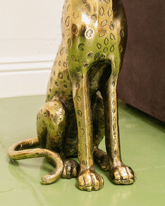 Gold Cheetah Side Table