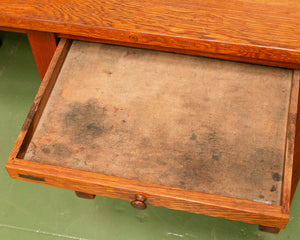 Antique Oak Tailors Desk