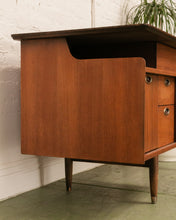 Load image into Gallery viewer, 1960s Mainline for Hooker Furniture Floating Walnut Wood Executive Desk
