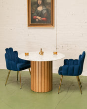 Load image into Gallery viewer, Blue Deco Velvet Chair
