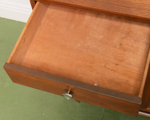 Mid-Century Modern Credenza with Silver  Accent Pulls