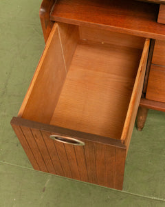 1960s Mainline for Hooker Furniture Floating Walnut Wood Executive Desk