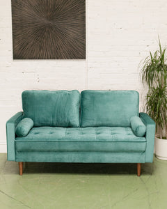 Maya Sofa in Napa Teal Blue