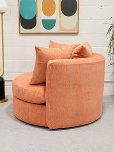 Bianca Swivel Chair in Amadeus Tangerine