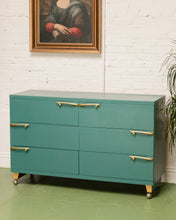 Load image into Gallery viewer, Teal 1950’s Dresser
