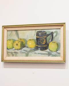 Apples with Beer Stein Still Life Oil Painting