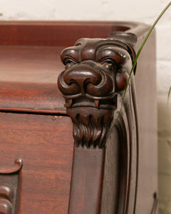 Late 19th-Early 20th C. Mahogany Renaissance Drop Front Bureau