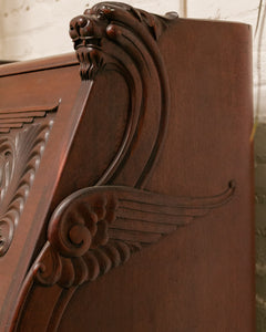 Late 19th-Early 20th C. Mahogany Renaissance Drop Front Bureau