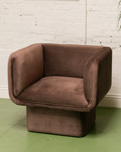 Load image into Gallery viewer, Chocolate Brown Club Armchair
