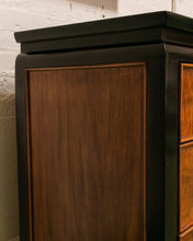 Load image into Gallery viewer, Vintage Black &amp; Burlwood Chinoiserie Dresser by Century
