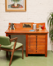 Load image into Gallery viewer, Antique Oak Tailors Desk
