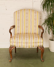 Load image into Gallery viewer, Mid 20th Century Queen Anne Style Upholstered Mahogany Armchair
