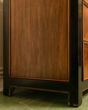 Load image into Gallery viewer, Vintage Black &amp; Burlwood Chinoiserie Dresser by Century
