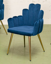 Load image into Gallery viewer, Blue Deco Velvet Chair
