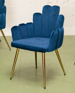 Blue Deco Velvet Chair