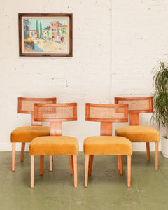 Mustard Gold Rattan Chairs