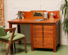 Load image into Gallery viewer, Antique Oak Tailors Desk
