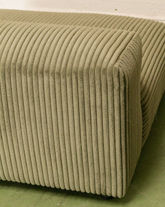 Bailey 2 Piece Loveseat Sofa in Green Corduroy