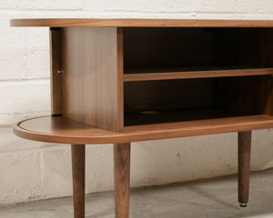 Walnut Tambour Credenza