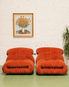 Low Profile Modular Orange Chair