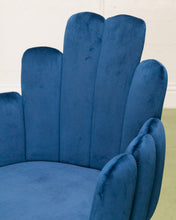 Load image into Gallery viewer, Blue Deco Velvet Chair
