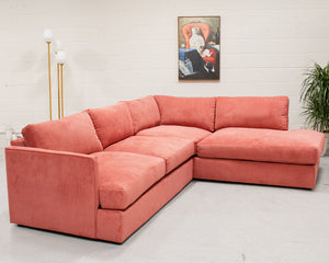 Michonne Sectional Sofa in Parallel Paprika