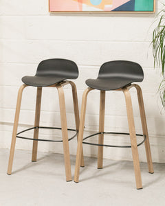 Bentwood Bar Stools Pair