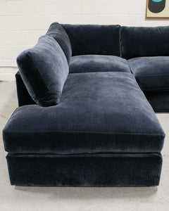 Michonne Sectional Sofa in Amici Indigo