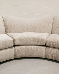 Sculptural 1970’s 4 piece Sectional Sofa