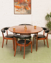 Load image into Gallery viewer, Walnut Vintage Round Dining Table
