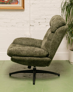 Chaz Olive Green Chair with Ottoman