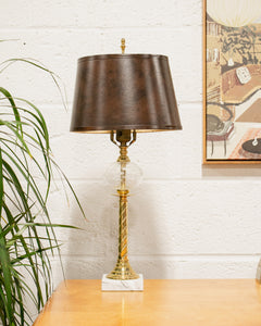 Regency Table Lamp Handblown Glass