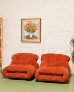 Low Profile Modular Orange Chair