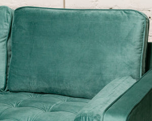 Maya Sofa in Napa Teal Blue