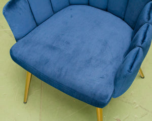 Blue Deco Velvet Chair