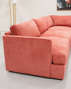 Michonne Sectional Sofa in Parallel Paprika