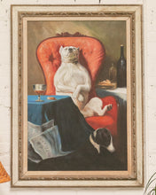 Load image into Gallery viewer, Oil Painting of Dog on Parlor Chair
