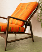 Load image into Gallery viewer, Ib Kofod Larsen Reclining Lounge Chair and Ottoman for Selibg, Circa 1960s
