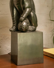 Load image into Gallery viewer, Cast Bronze Foo Dog Lamp by Sarreid
