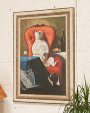 Load image into Gallery viewer, Oil Painting of Dog on Parlor Chair
