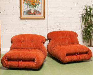 Low Profile Modular Orange Chair