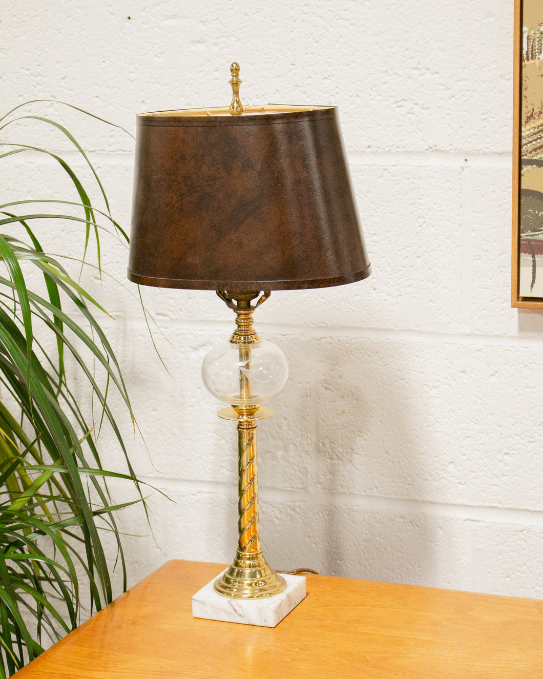 Regency Table Lamp Handblown Glass