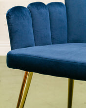 Load image into Gallery viewer, Blue Deco Velvet Chair
