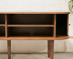 Walnut Tambour Credenza