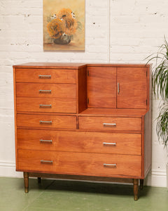 Walnut Valet Chest of Drawers