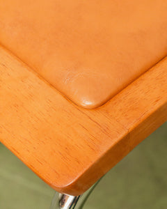 Brown Seat Cantilever Counter Stool