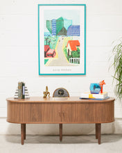 Load image into Gallery viewer, Walnut Tambour Credenza
